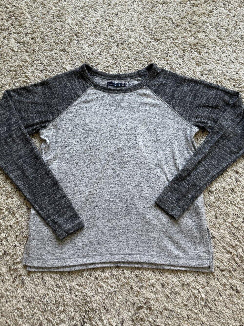 Abercrombie & Fitch soft baseball tee grey XXS